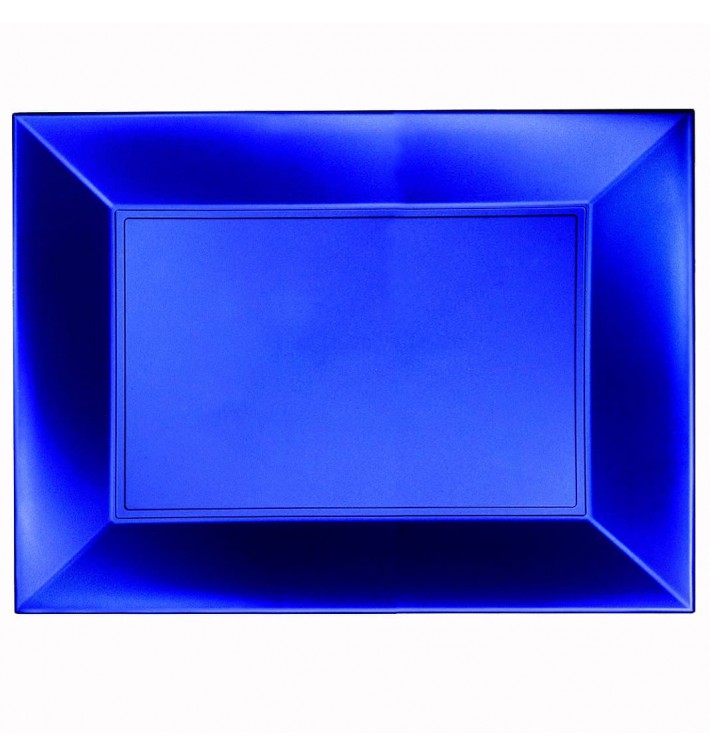 Plastiktablett Blau Nice Pearl PP 345x230mm (30 Stück)