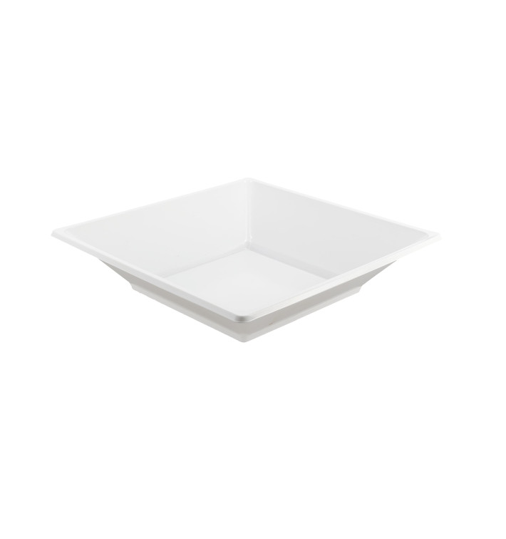 Plato de Plastico Hondo Cuadrado Blanco 170mm (25 Uds) Plato de Plastico Hondo Cuadrado Blanco 170mm (25 Uds)
