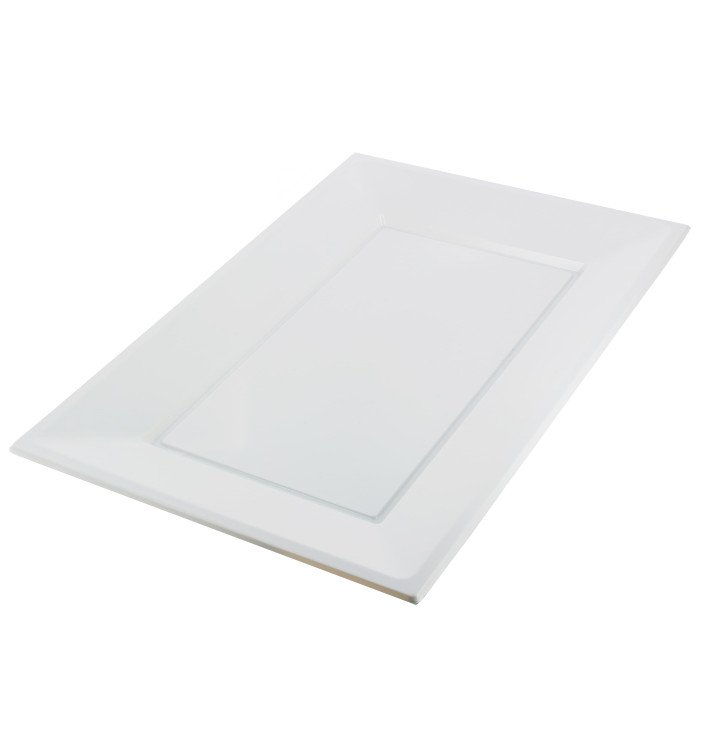 Bandeja de Plastico Blanca 330x225mm (3 Uds) Bandeja de Plastico Blanca 330x225mm (3 Uds)