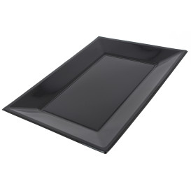 Bandeja de Plastico Negro 330x225mm (3 Uds)