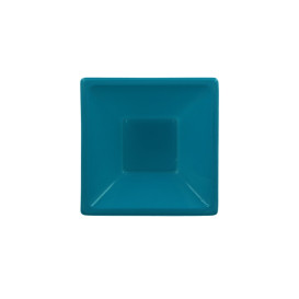 Viereckige Plastikschale Türkis 12x12cm (25 Stück)