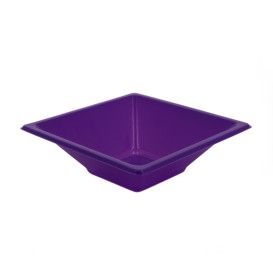Viereckige Plastikschale Flieder 12x12cm (25 Stück)