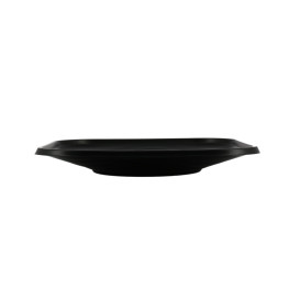 Plastikteller PP "X-Table" Platz flach Schwarz 230mm (8 Stück)
