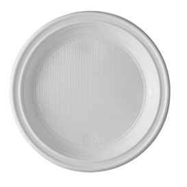 Plastikteller PS 1-geteilt weiß 220mm (1400 Stück)