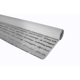 Rolle Papiertischdecke "Guten Appetit" Weiß 1,2x100m 37g (1 Stück)