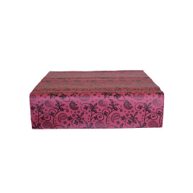 Papiertischdecke Bourdeaux 1x1m "Paisley" 37g (400 Stück)