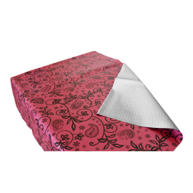 Papiertischdecke Bourdeaux 1x1m "Paisley" 37g (400 Stück)