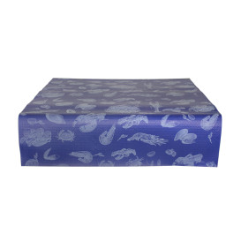 Papiertischdecke  1x1m "Blau Meeresfrüchte" 37g (400 Stück)