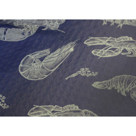 Papiertischdecke  1x1m "Blau Meeresfrüchte" 37g (400 Stück)