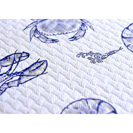 Papiertischdecke 1x1m "Meeresfrüchte" 37g (400 Stück)