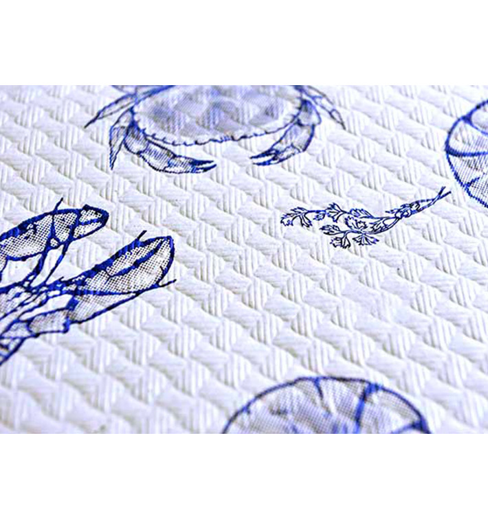 Papiertischdecke 1x1m "Meeresfrüchte" 37g (400 Stück)