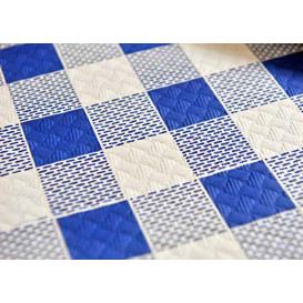 Papiertischdecke 1x1m "Kariert Blau" 37g (400 Stück)