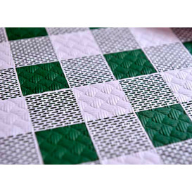 Papiertischdecke 1x1m "Kariert Grün" 37g (400 Stück)
