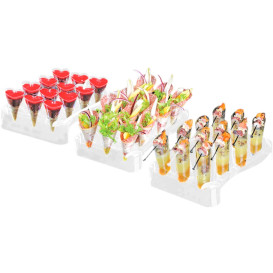 Plastikkegeln Love 50ml mit Ständer 180x260mm (5 Sets)