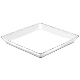 Plastiktablett "Medium" weiß 13x13 cm (12 Stück)