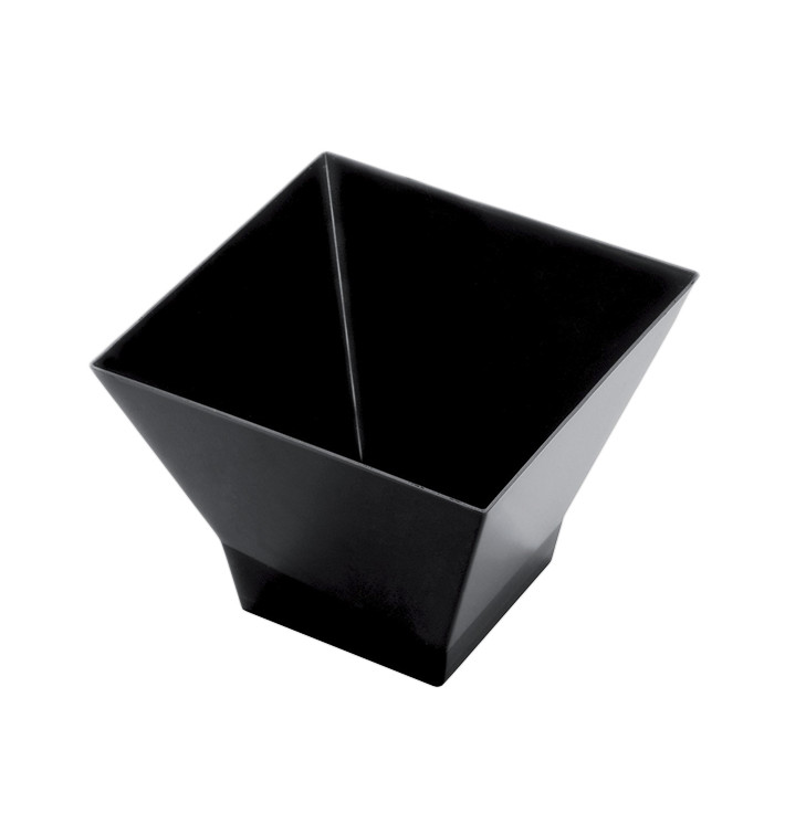 Plastikschüssel "Pagoda Medium" 200ml Schwarz (240 Stück) Plastikschüssel "Pagoda Medium" 200ml Schwarz (240 Stück)