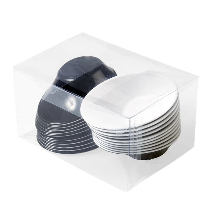 Plastikschüssel "Sodo" 50 ml Schwarz - Weiß (240 Stück) Plastikschüssel "Sodo" 50 ml Schwarz - Weiß (240 Stück)