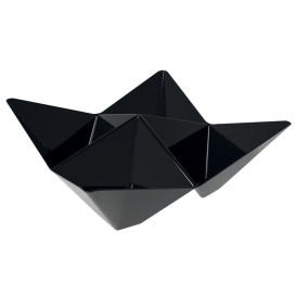 Plastikschüssel Origami PS Schwarz 103x103mm (25 Stück)