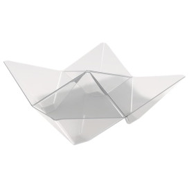 Plastikschüssel Origami PS Transparent 103x103mm (25 Stück)