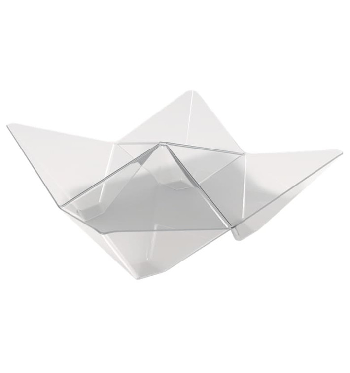 Plastikschüssel Origami PS Transparent 103x103mm (25 Stück) Plastikschüssel Origami PS Transparent 103x103mm (25 Stück)