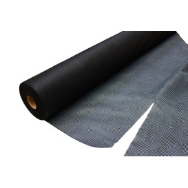 Tischläufer Novotex Schwarz mit "Spirale" 1,2x48m 50g (1 Stück)