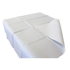 Papiertischdecke geschnitten weiß 1x1m 40g (480 Stück)