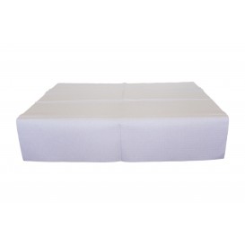 Papiertischdecke geschnitten weiß 1x1m 40g (480 Stück)