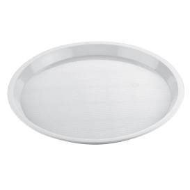 Plastiktablett Präsentation Tray Weiß Ø32cm (5 Stück)