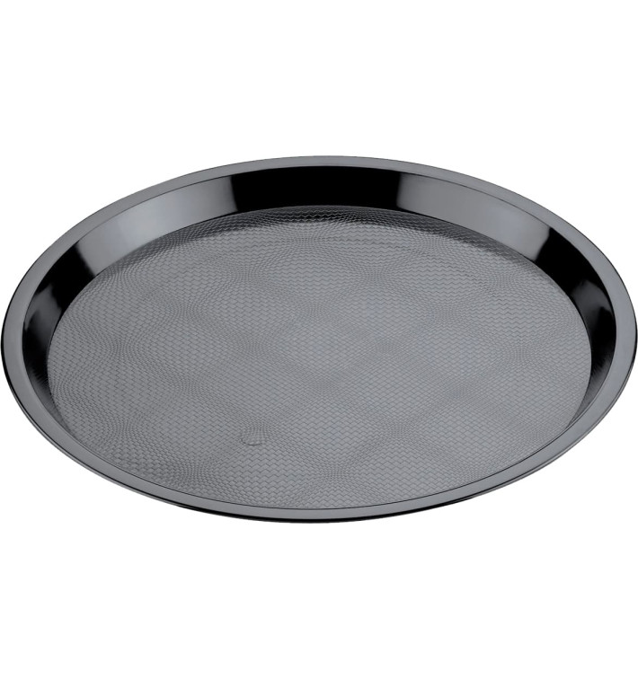 Plastiktablett Präsentation Tray Schwarz Ø32cm (5 Stück)