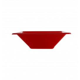 Viereckige Plastikschale Rot 120x120x40mm (12 Stück)