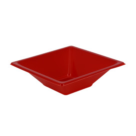 Viereckige Plastikschale Rot 120x120x40mm (25 Stück)