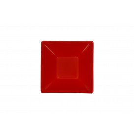 Viereckige Plastikschale Rot 120x120x40mm (25 Stück)