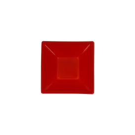 Viereckige Plastikschale Rot 120x120x40mm (25 Stück)