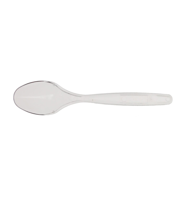 Kleiner Plastiklöffel PS Transparent 120mm (1200 Stück) Kleiner Plastiklöffel PS Transparent 120mm (1200 Stück)