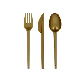Plastikgabel PS Gold 165mm (20 Stück)