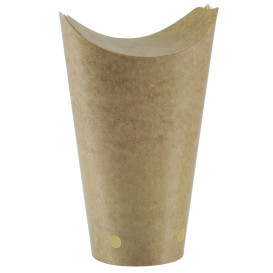 Geschlossene Pommes Box To Go Kraft 480ml (50 Stück)