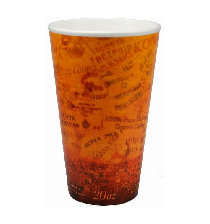 Styroporbecher "Fusion" Orange 20Oz/591ml Ø9,4cm (20 Stück) Styroporbecher "Fusion" Orange 20Oz/591ml Ø9,4cm (20 Stück)