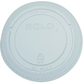 Deckel ohne Loch für Becher PET Solo Ultra Clear 16Oz Ø9,86 und 24Oz (100 Stück)