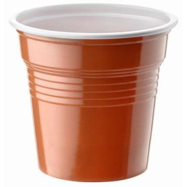 Plastikbecher PS Zweifarbig Braun 80ml Ø5,7cm (50 Stück)