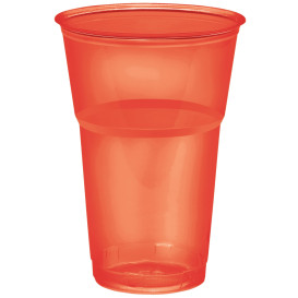Plastikbecher "Diamant" PS Cristal Rot 250ml Ø7,3cm (200 Uds)