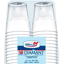 Hartplastikbecher "Diamant" PS Transp. Cristal 50ml (50 Stück)