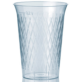 Becher aus Hartplastik mit Rauten 200ml (50 Stück)