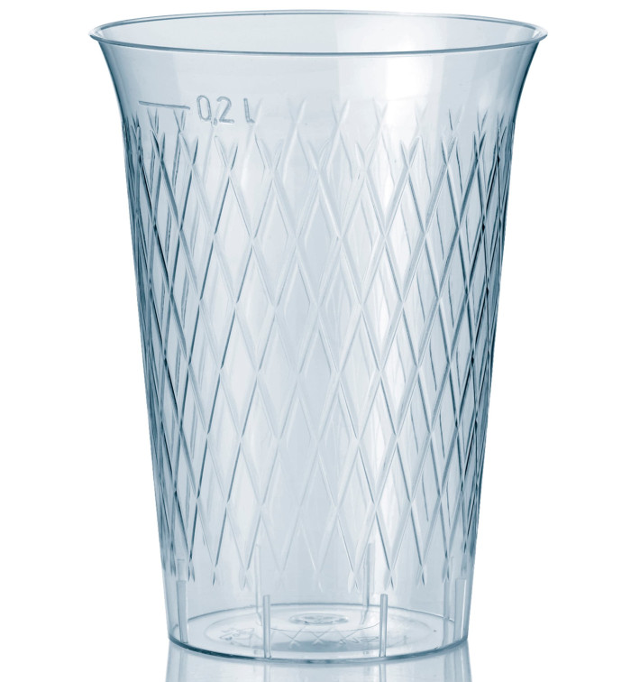 Becher aus Hartplastik mit Rauten 200ml (50 Stück) Becher aus Hartplastik mit Rauten 200ml (50 Stück)