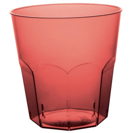 Plastikbecher Bordeaux Transp. PS Ø73mm 220ml (50 Stück)