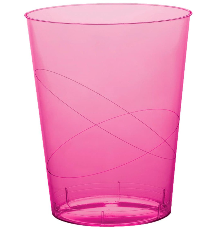 Becher aus Hartplastik Moon Fuchsie Transp. PS 350ml (20 Stück) Becher aus Hartplastik Moon Fuchsie Transp. PS 350ml (20 Stück)