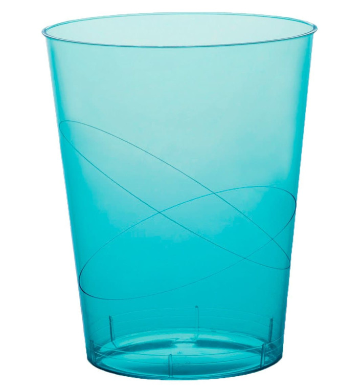 Becher aus Hartplastik Moon Türkis Transp. PS 350ml (200 Stück) Becher aus Hartplastik Moon Türkis Transp. PS 350ml (200 Stück)