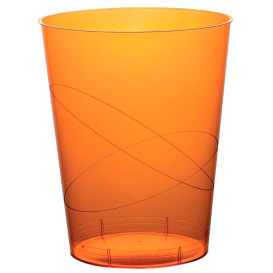 Becher aus Hartplastik Moon Orange Transp. PS 350ml (20 Stück)