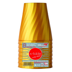Plastikbecher PP "X-Table" Gold 320ml (128 Stück)