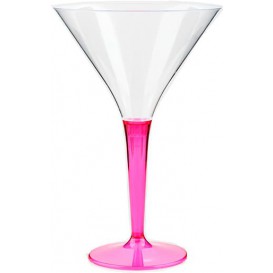 Cocktailglas Plastik mit Fuß himbeere 100ml (48 Stück)