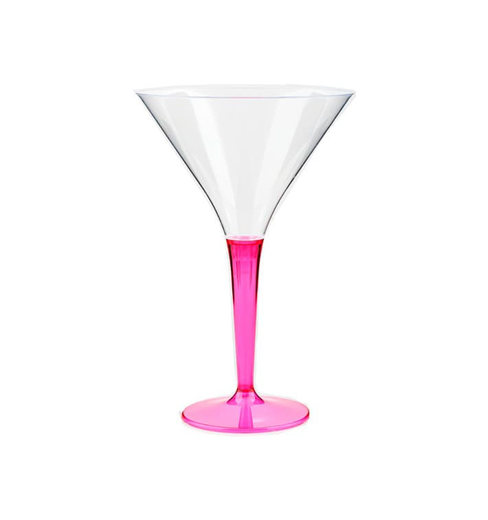 Cocktailglas Plastik mit Fuß himbeere 100ml (48 Stück)